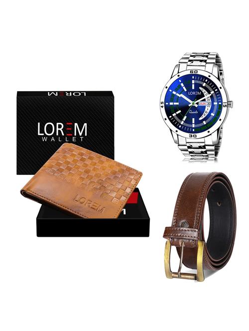 belt, wallet & watch gift combo - 19238046 - Very Small Image - 1