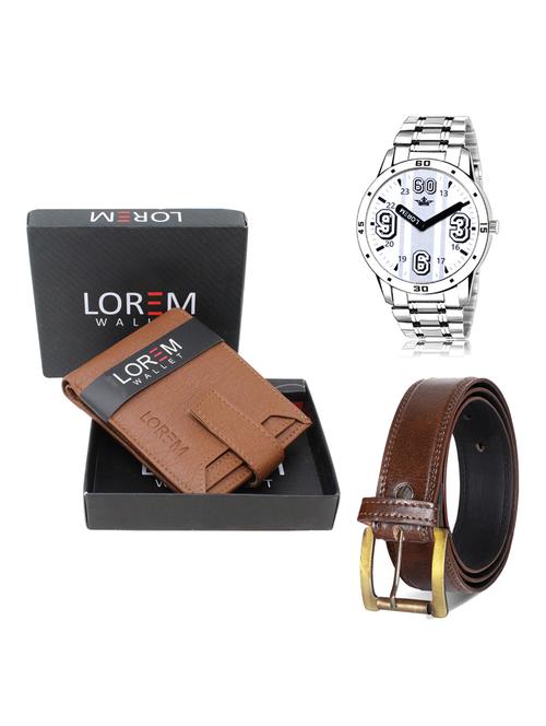 belt, wallet & watch gift combo - 19238070 - Very Small Image - 1