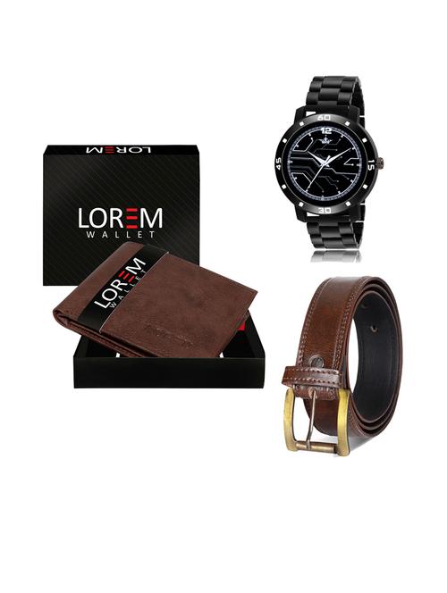 belt, wallet & watch gift combo - 19238200 - Very Small Image - 1