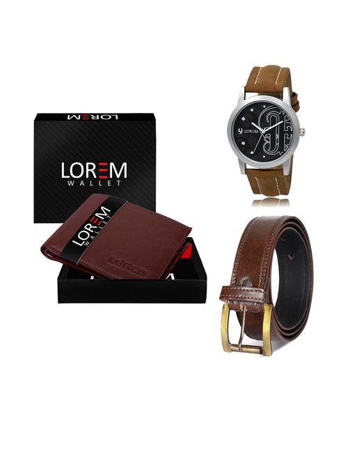 belt, wallet & watch gift combo - 19238448 - Very Small Image - 1
