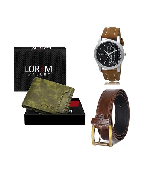 belt, wallet & watch gift combo - 19238454 - Very Small Image - 1