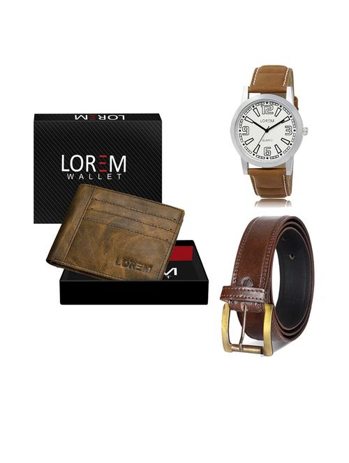 belt, wallet & watch gift combo - 19238465 - Very Small Image - 1
