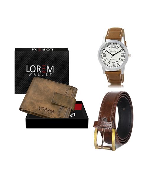 belt, wallet & watch gift combo - 19238471 - Very Small Image - 1