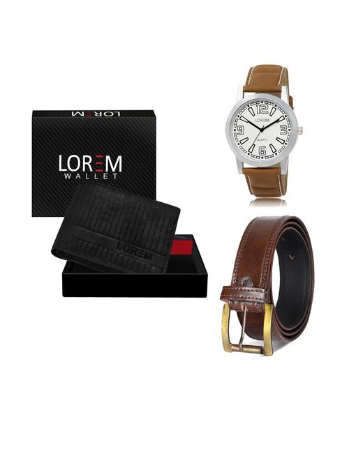 belt, wallet & watch gift combo - 19238656 - Very Small Image - 1
