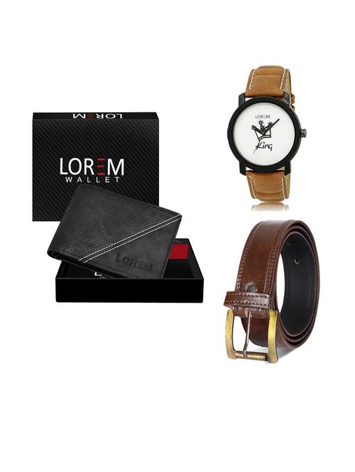 belt, wallet & watch gift combo - 19238679 - Very Small Image - 1