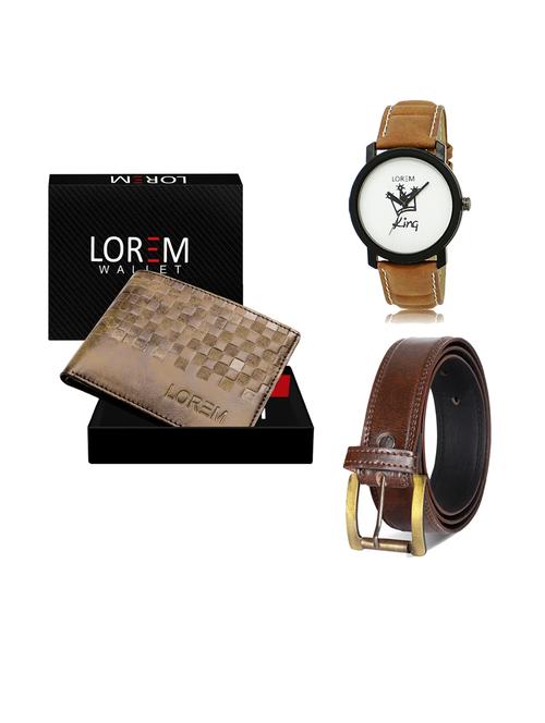 belt, wallet & watch gift combo - 19238681 - Very Small Image - 1