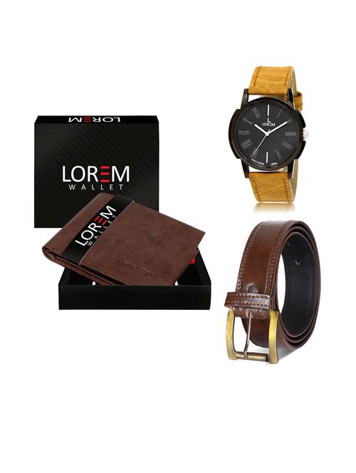 belt, wallet & watch gift combo - 19238712 - Very Small Image - 1
