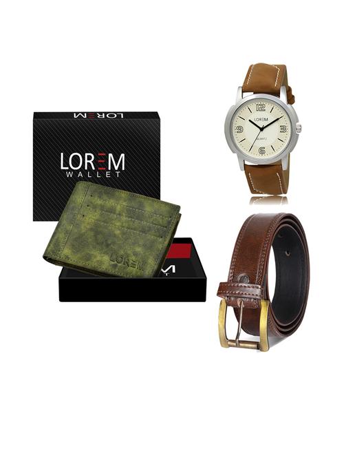 belt, wallet & watch gift combo - 19238756 - Very Small Image - 1