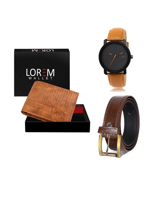 belt, wallet & watch gift combo - 19238801 - Very Small Image - 1