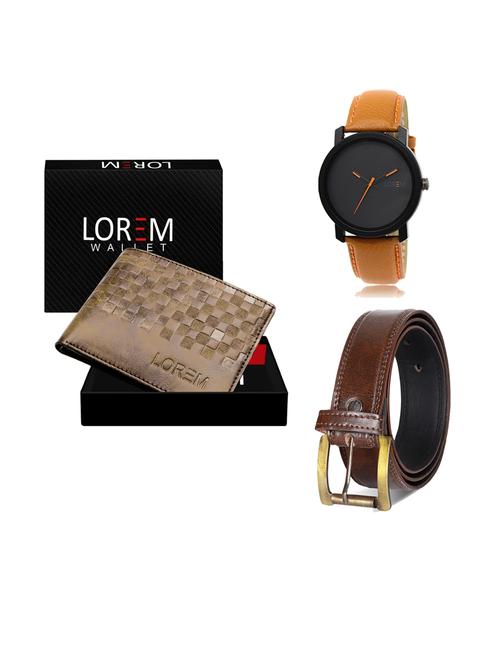 belt, wallet & watch gift combo - 19238812 - Very Small Image - 1