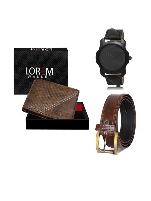 belt, wallet & watch gift combo - 19238937 - Very Small Image - 1