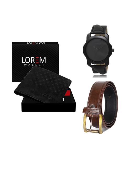 belt, wallet & watch gift combo - 19238948 - Very Small Image - 1