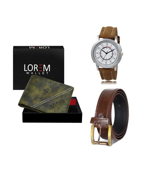 belt, wallet & watch gift combo - 19238954 - Very Small Image - 1