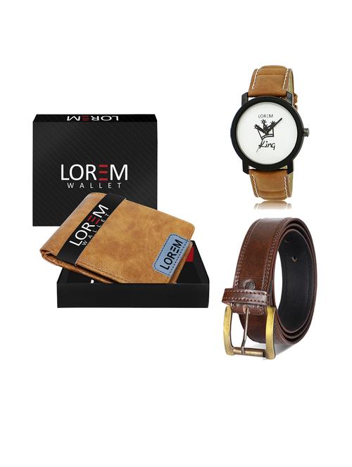 belt, wallet & watch gift combo - 19239023 - Very Small Image - 1
