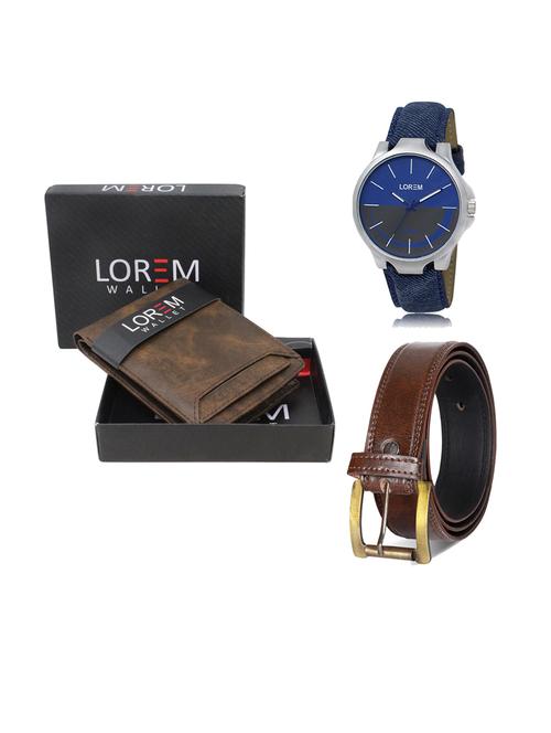 belt, wallet & watch gift combo - 19239030 - Very Small Image - 1
