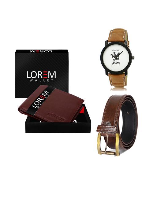 belt, wallet & watch gift combo - 19239032 - Very Small Image - 1