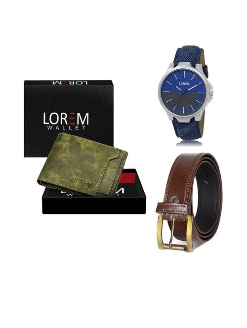 belt, wallet & watch gift combo - 19239046 - Very Small Image - 1