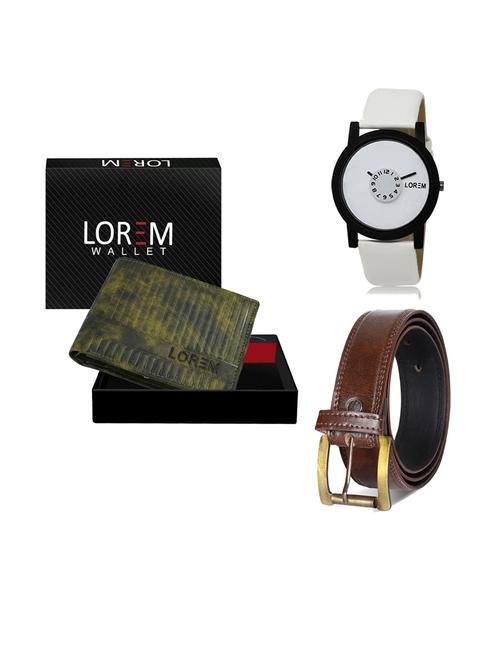 belt, wallet & watch gift combo - 19239200 - Very Small Image - 1