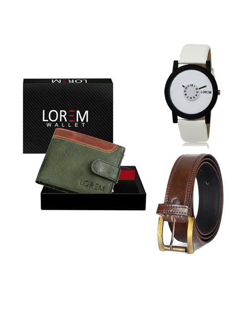 belt, wallet & watch gift combo - 19239224 - Very Small Image - 1
