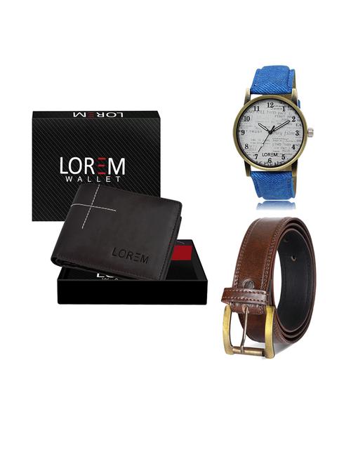 belt, wallet & watch gift combo - 19239350 - Very Small Image - 1
