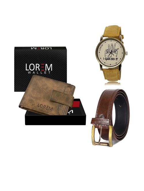 belt, wallet & watch gift combo - 19239459 - Very Small Image - 1