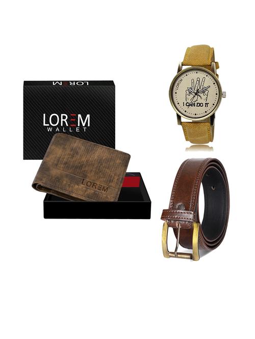 belt, wallet & watch gift combo - 19239467 - Very Small Image - 1