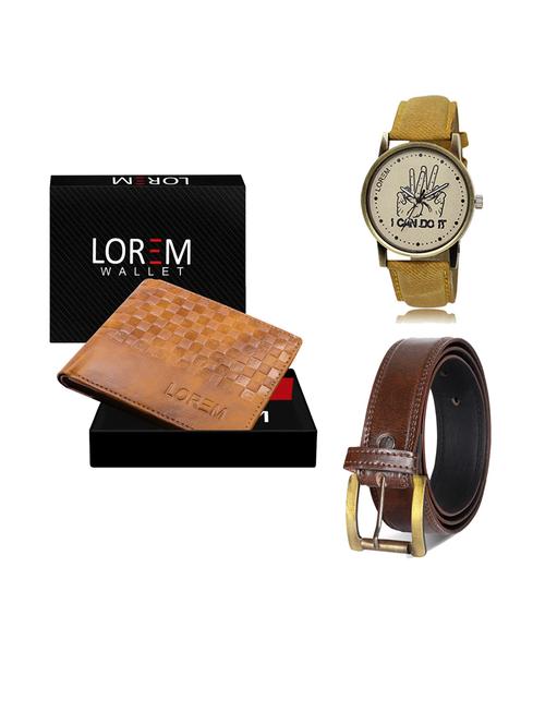 belt, wallet & watch gift combo - 19239482 - Very Small Image - 1