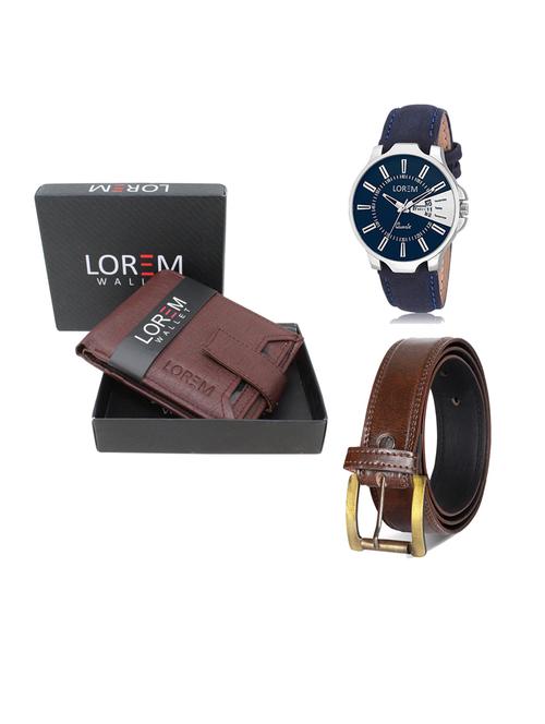 belt, wallet & watch gift combo - 19239680 - Very Small Image - 1