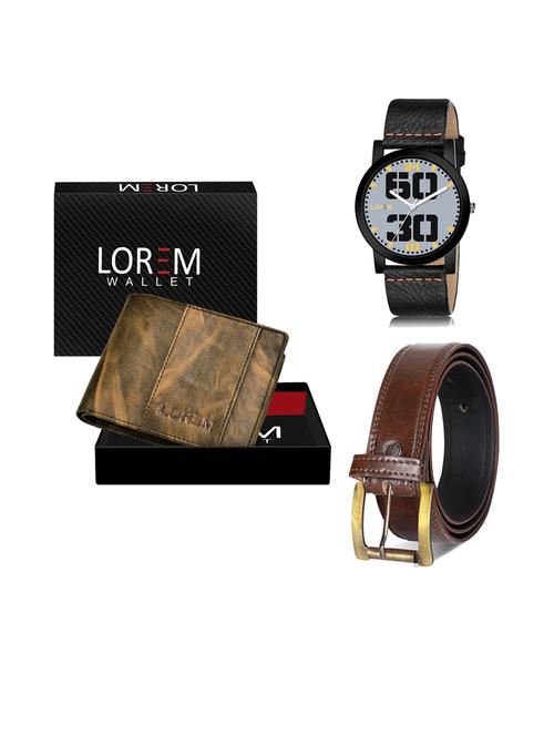belt, wallet & watch gift combo - 19239803 - Very Small Image - 1