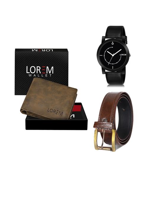 belt, wallet & watch gift combo - 19239955 - Very Small Image - 1