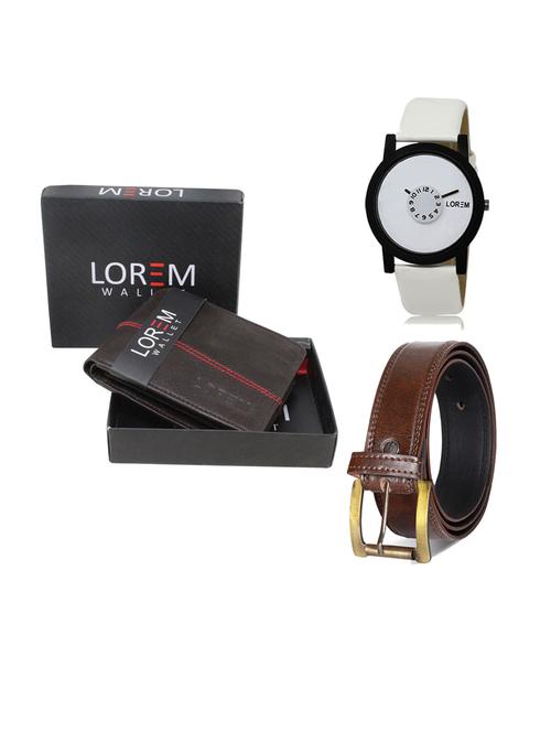 belt, wallet & watch gift combo - 19240045 - Very Small Image - 1