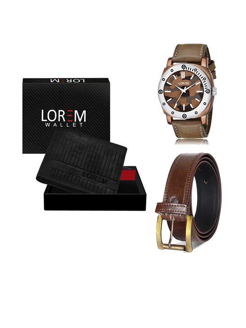 belt, wallet & watch gift combo - 19240106 - Very Small Image - 1
