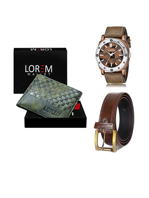 belt, wallet & watch gift combo - 19240117 - Very Small Image - 1