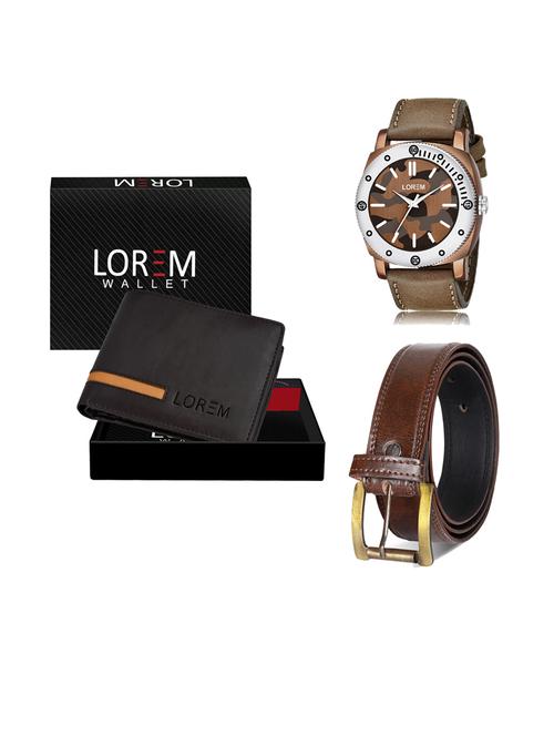 belt, wallet & watch gift combo - 19240125 - Very Small Image - 1
