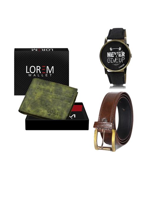 belt, wallet & watch gift combo - 19240197 - Very Small Image - 1