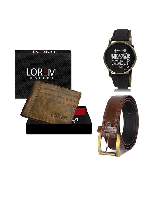 belt, wallet & watch gift combo - 19240203 - Very Small Image - 1
