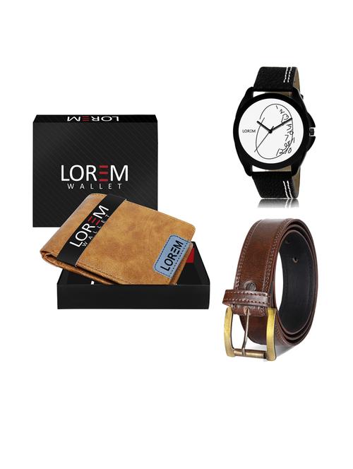 belt, wallet & watch gift combo - 19240216 - Very Small Image - 1