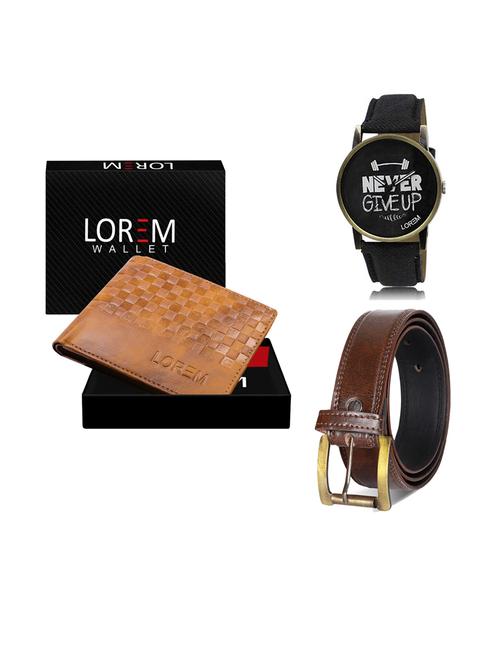 belt, wallet & watch gift combo - 19240252 - Very Small Image - 1