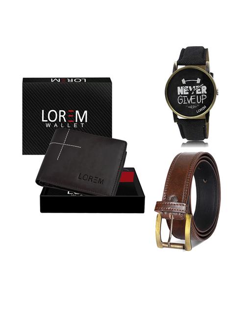 belt, wallet & watch gift combo - 19240263 - Very Small Image - 1