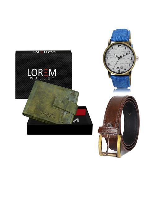belt, wallet & watch gift combo - 19240336 - Very Small Image - 1