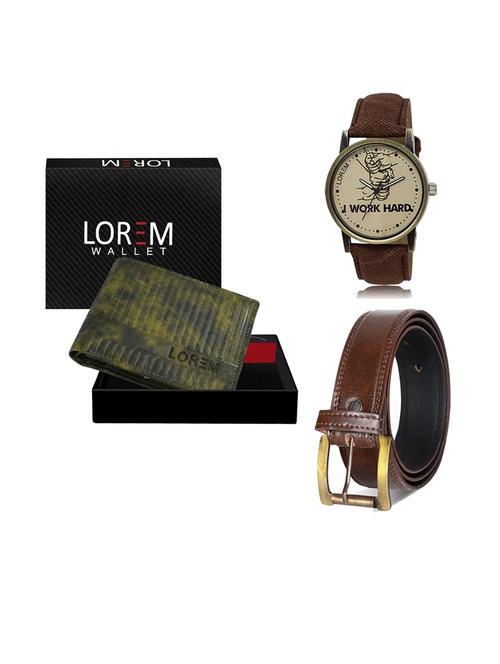 belt, wallet & watch gift combo - 19240480 - Very Small Image - 1