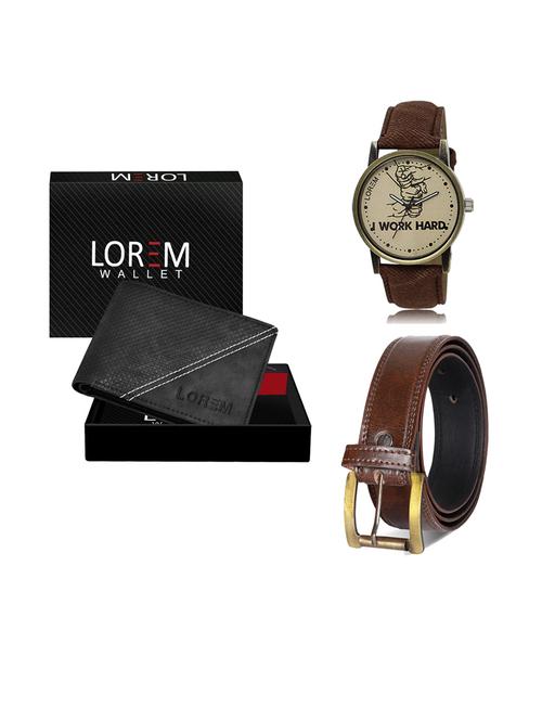 belt, wallet & watch gift combo - 19240493 - Very Small Image - 1