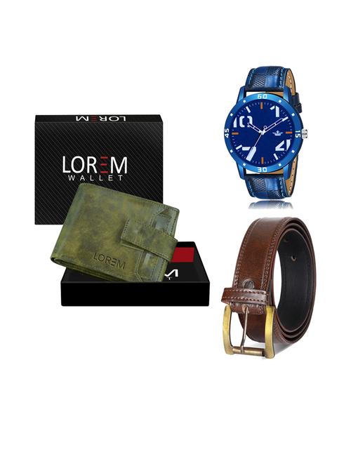 belt, wallet & watch gift combo - 19240517 - Very Small Image - 1