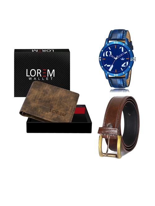 belt, wallet & watch gift combo - 19240527 - Very Small Image - 1