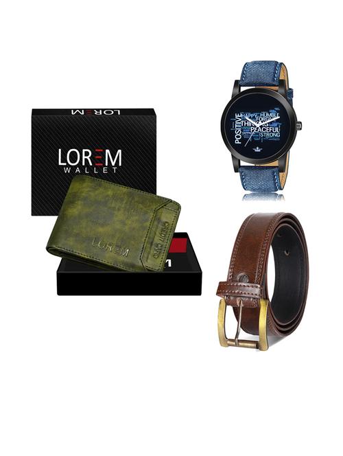 belt, wallet & watch gift combo - 19240596 - Very Small Image - 1