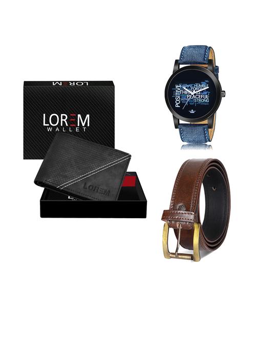 belt, wallet & watch gift combo - 19240609 - Very Small Image - 1