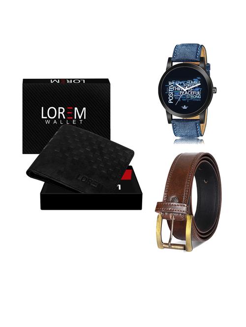 belt, wallet & watch gift combo - 19240615 - Very Small Image - 1