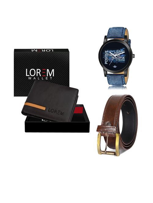 belt, wallet & watch gift combo - 19240622 - Very Small Image - 1