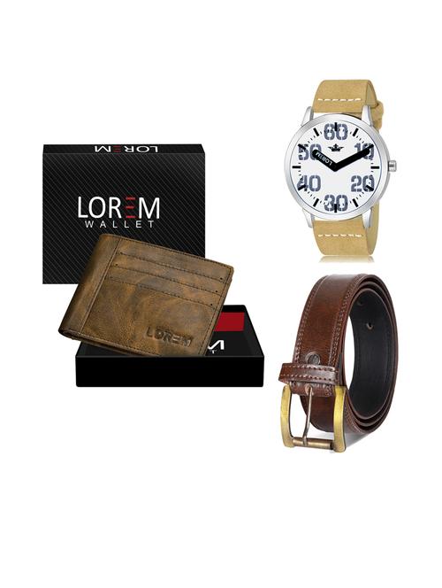 belt, wallet & watch gift combo - 19240727 - Very Small Image - 1