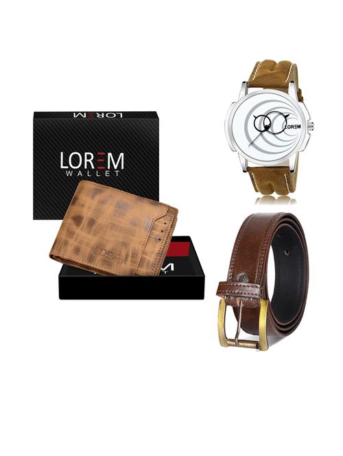 belt, wallet & watch combo - 19240799 - Very Small Image - 1